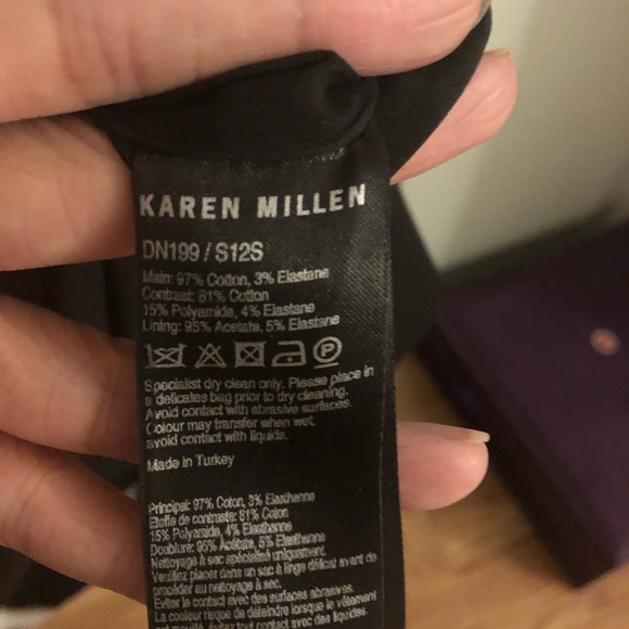 Karen Millen black/white giraffe print dress size2 - Picture 6 of 7